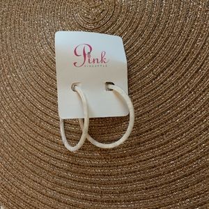 NWT white hoops earrings